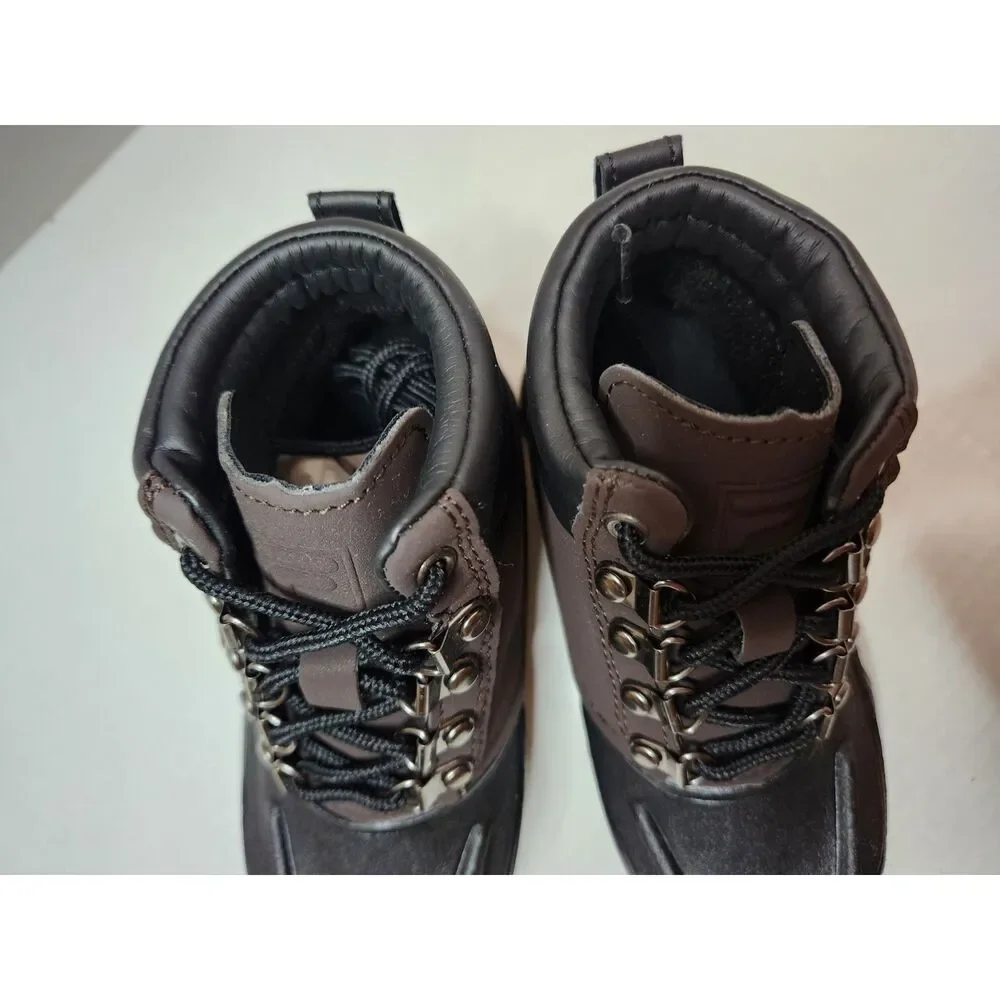 Fila WeatherTec Hiking Shoes Little Kids Size 11 Espresso/Black